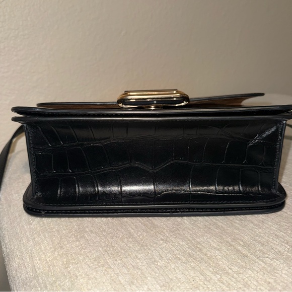 Coach Black Croc-Embossed Crossbody Bag - Picture 3 of 14